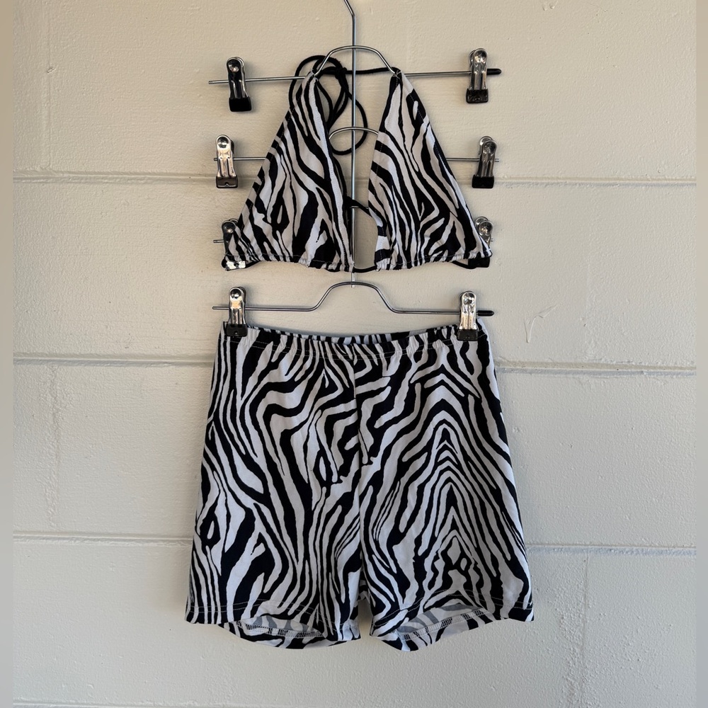 Zebra Print Festival Two-Piece Set | SHEIN | Size Small